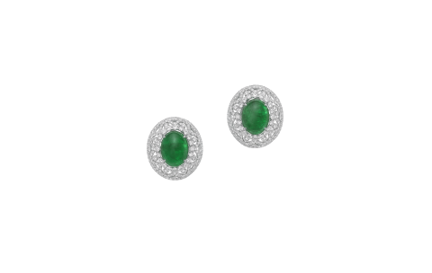 11.3 Carats Emerald and Diamond Earrings