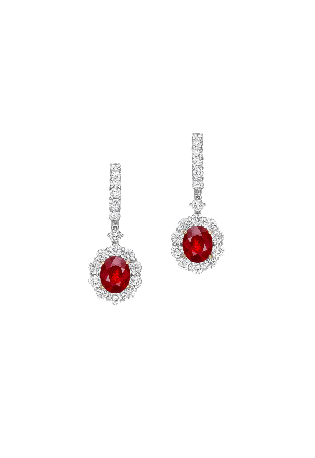 Exceptional Ruby and Diamond Earrings