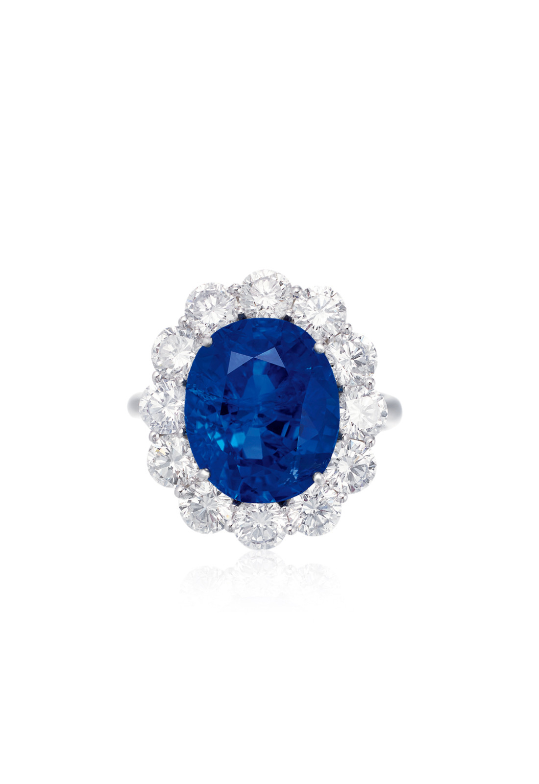 8 Carats ‘Royal Blue’ Sapphire and Diamond Ring