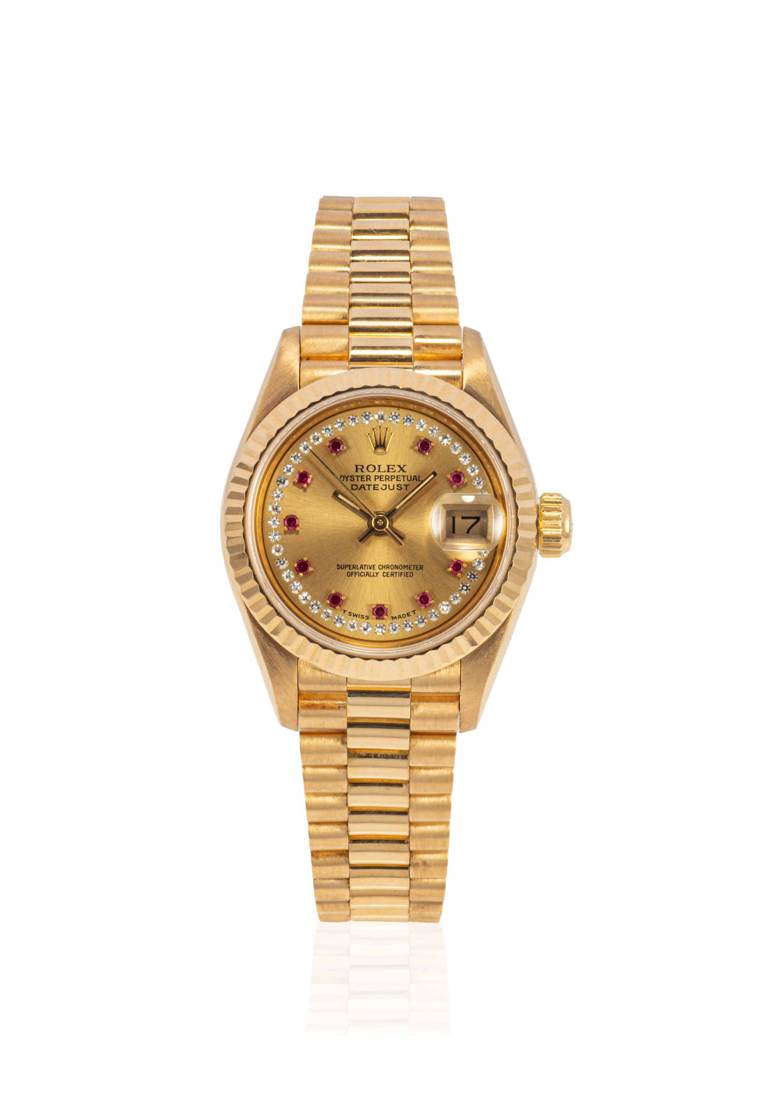Rolex Datejust Ref. 69178LR - Lady's 18k Gold, Diamond, Ruby Set
