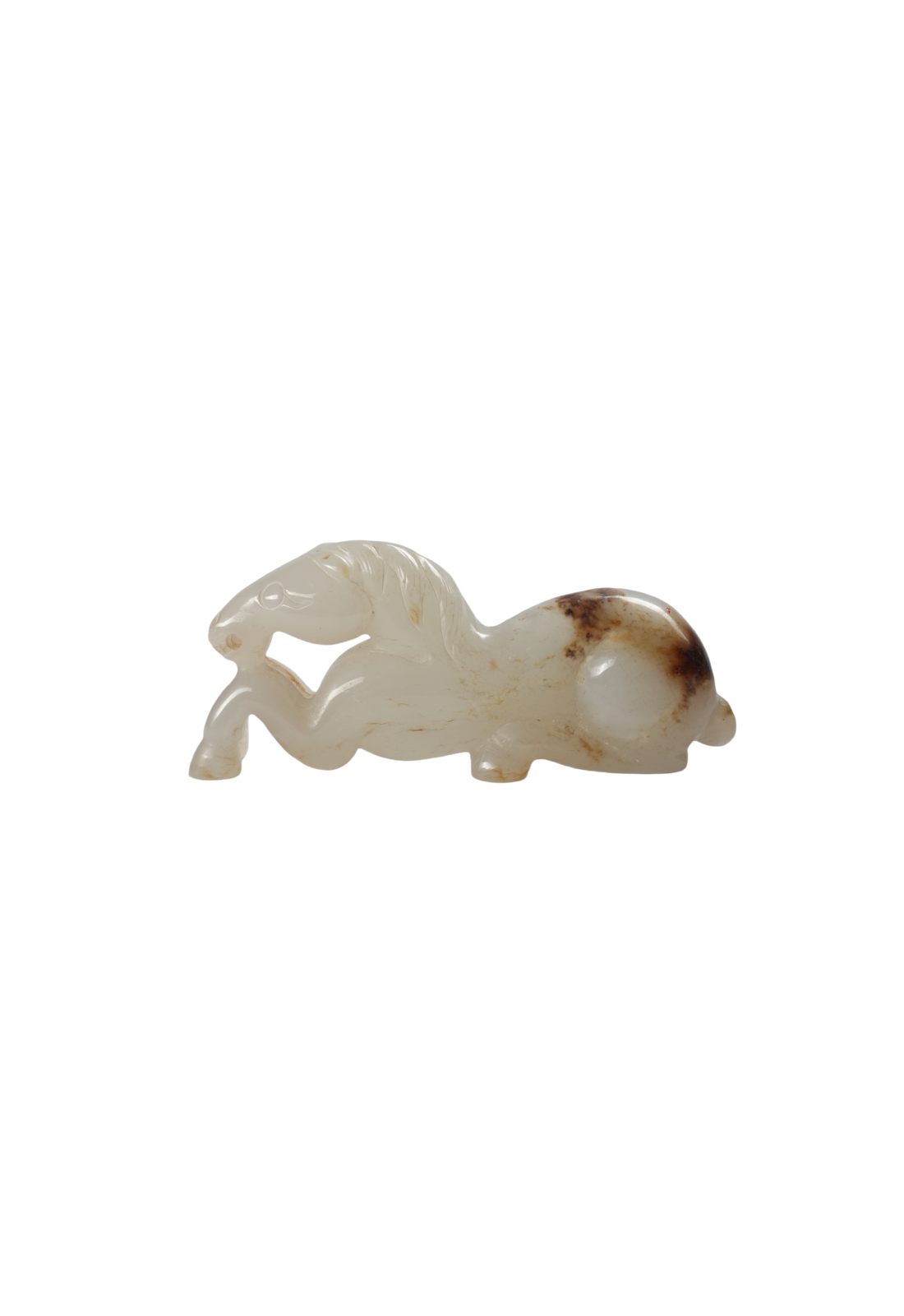 White Jade Recumbent Horse, Qing Dynasty  | 清 白玉臥馬