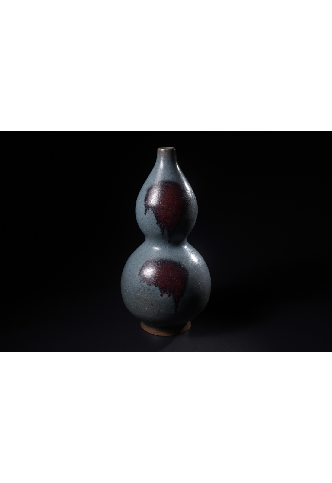 鈞窯天藍釉紅斑葫蘆瓶